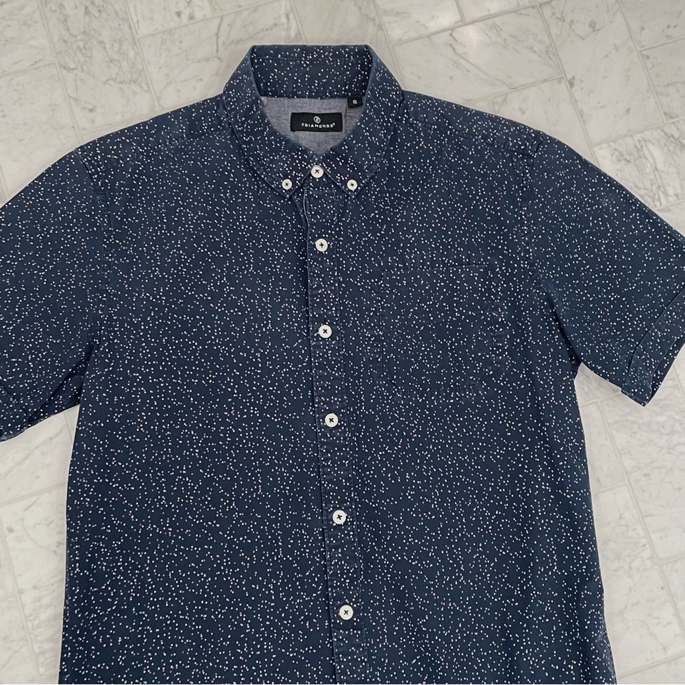 7 DIAMONDS Shirt Sleeve Button Down Shirt